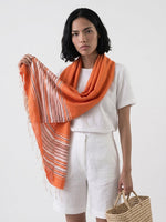 Fouta Toalla diamante Es Calò Lux Naranja 1mx2m