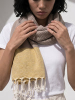 Fouta Toalla Portinatx Lux taupe/dorado 1mx2m