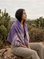 Fouta Toalla diamante Es Calò Lux Violeta 1mx2m