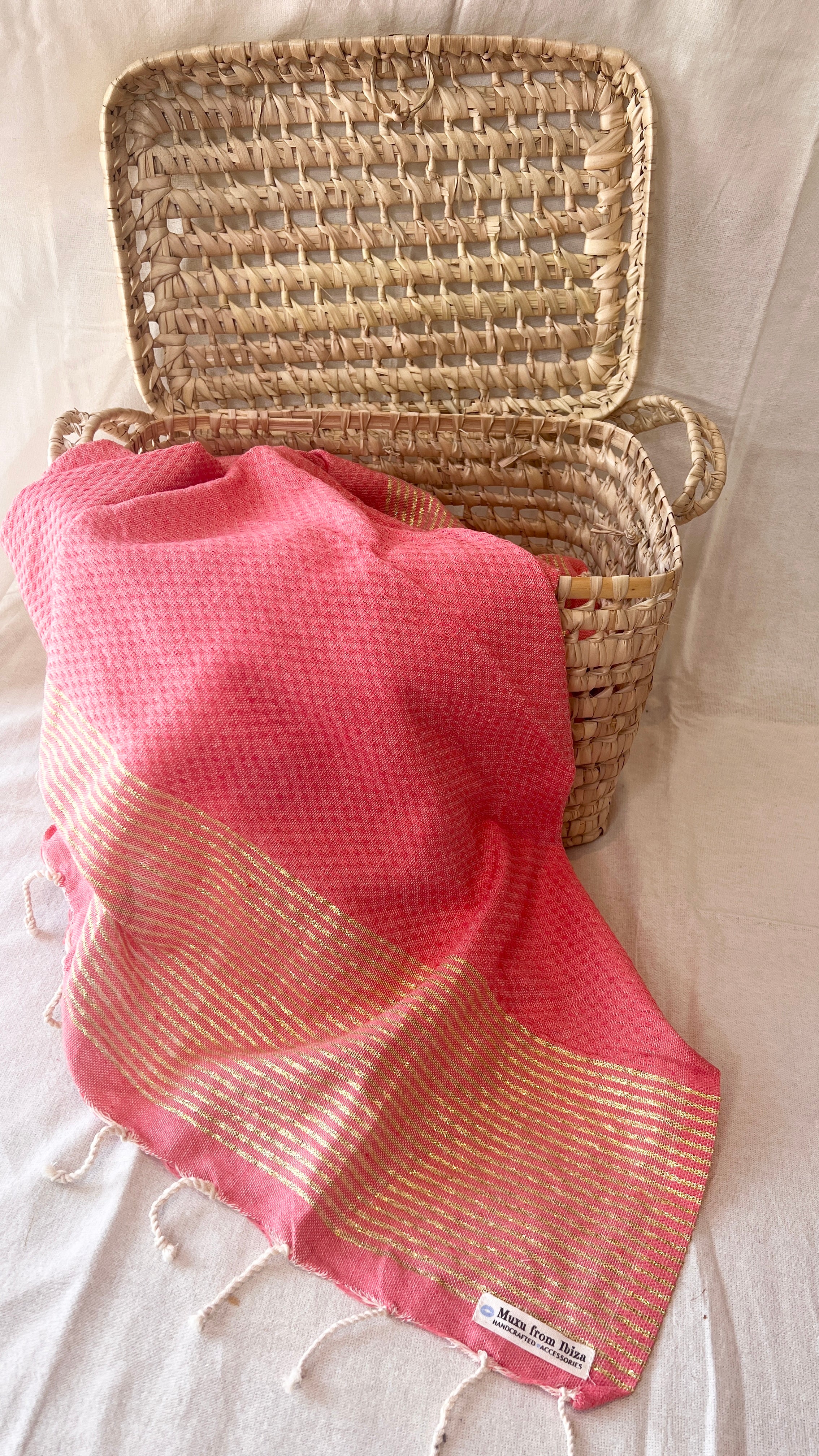 Fouta Toalla Portinatx Lux salmon/dorado 1mx2m