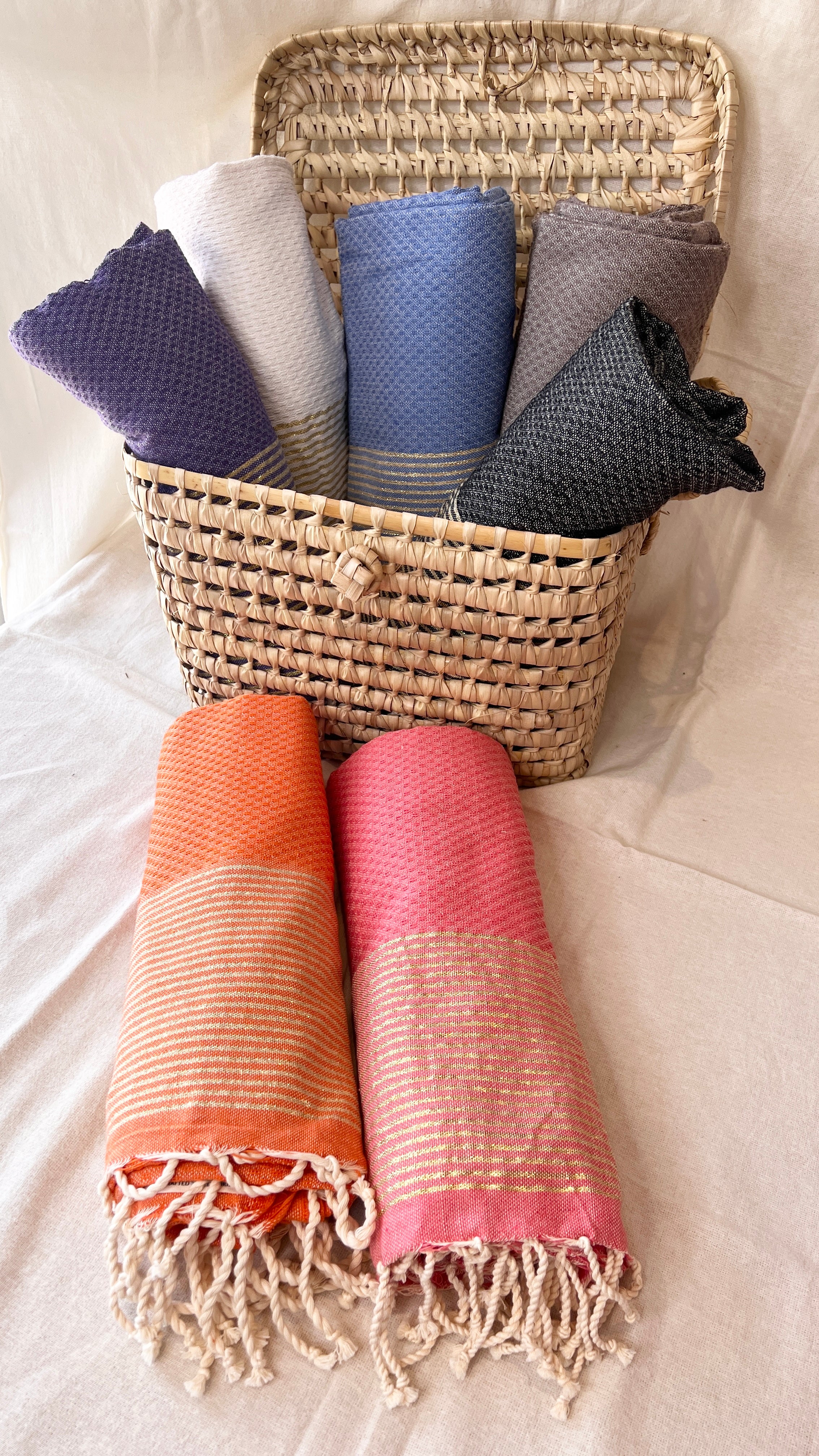 Fouta Toalla Portinatx Lux salmon/dorado 1mx2m