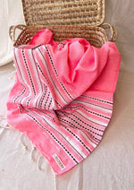 Fouta Toalla diamante Es Calò Lux Rosa fluor 1mx2m