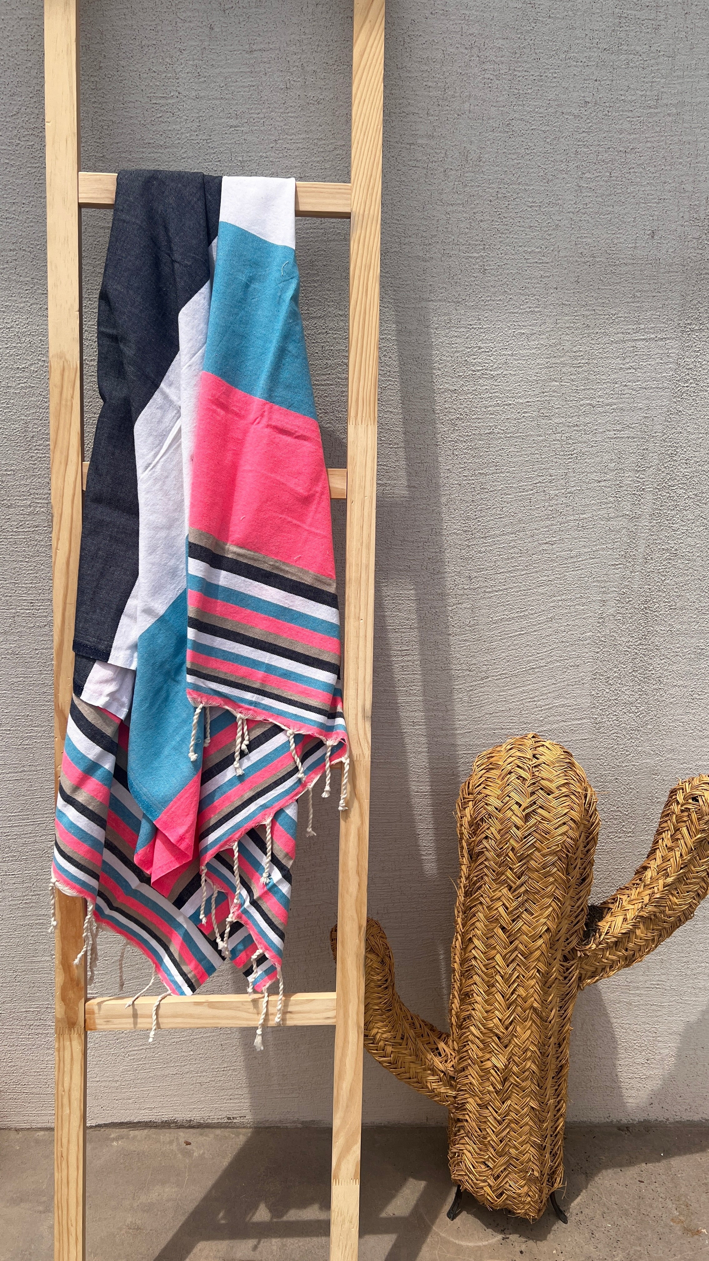 Fouta toalla Tradicional Es Codolar rayas rosa 1mx2m