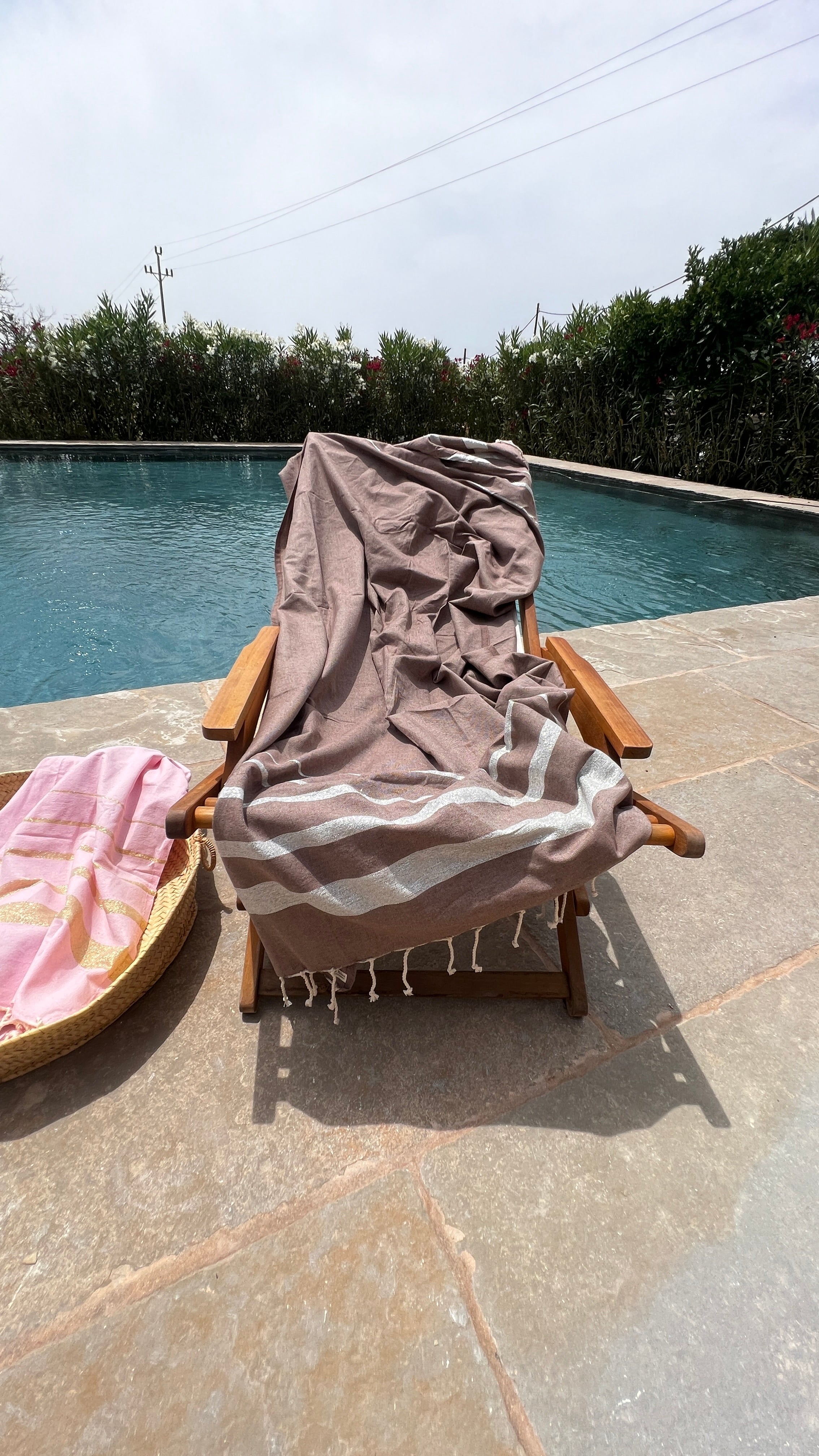 Fouta toalla Ibiza Lux rayas doradas 1mx2m