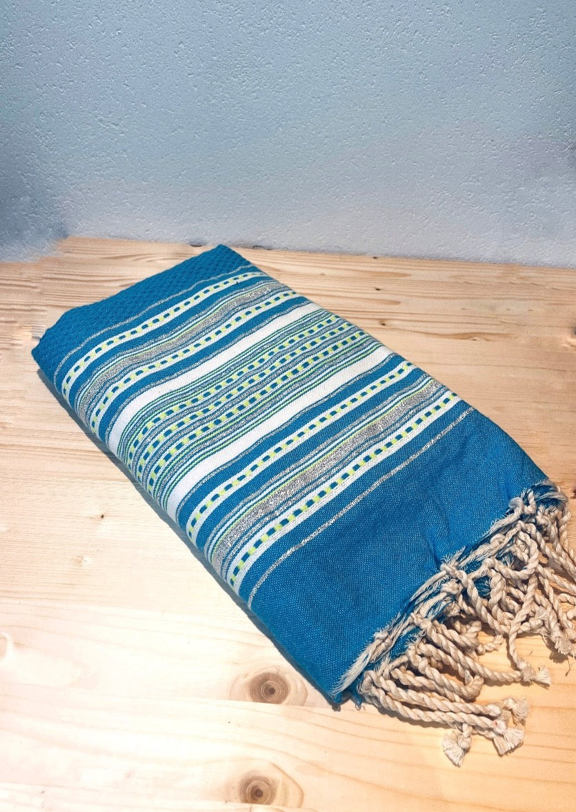Fouta Toalla Diamante Es Calò lux Azul 2mx2m