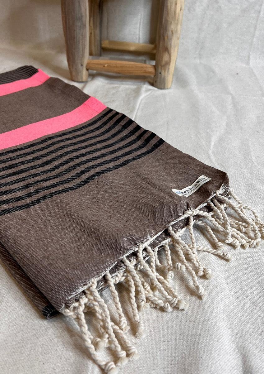 Fouta toalla Ibiza Tradicional Taupe 1mx2m
