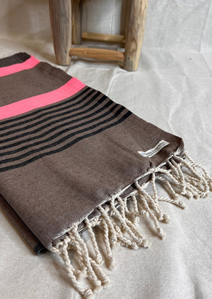 Fouta toalla Ibiza Tradicional Taupe 1mx2m