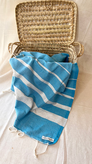 Fouta toalla Ibiza Lux rayas plata / doradas 1mx2m