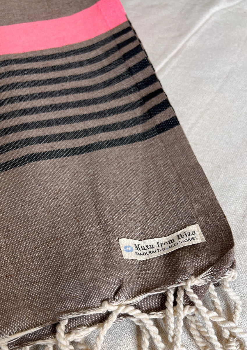 Fouta toalla Ibiza Tradicional Taupe 1mx2m