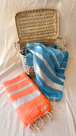 Fouta toalla Ibiza Lux rayas plata / doradas 1mx2m