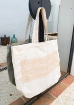 Bolso tote bag de lona de algodón 100% natural Moda adlib ibiza