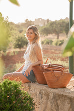 Capazo cuero Amalur Camel