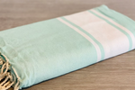 Fouta toalla Tradicional triple Ibiza Turquesa y blanco 2mx3m