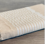 Fouta toalla Ibiza Lux color  beige y plata 2mx2m