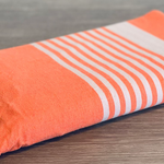 Fouta toalla Tradicional Ibiza Naranja fluor y Blanco 2mx2m