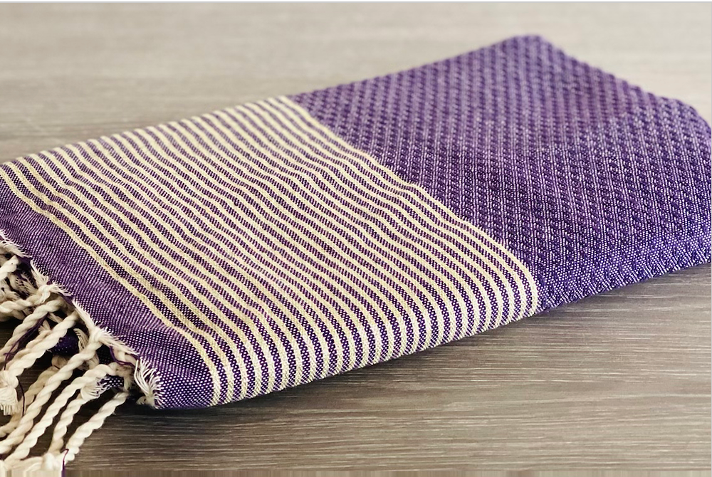 Fouta Toalla Portinatx Lux Violeta/dorado 1mx2m
