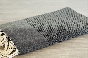 Fouta Toalla Portinatx lisa negra 1mx2m