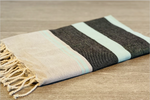 Fouta toalla Tradicional Es Codolar Negro-Azul Turquesa