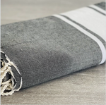 Fouta toalla Tradicional triple Ibiza Negro y Blanco 2mx3m