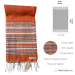 Fouta Toalla diamante Es Calò Lux Naranja 1mx2m