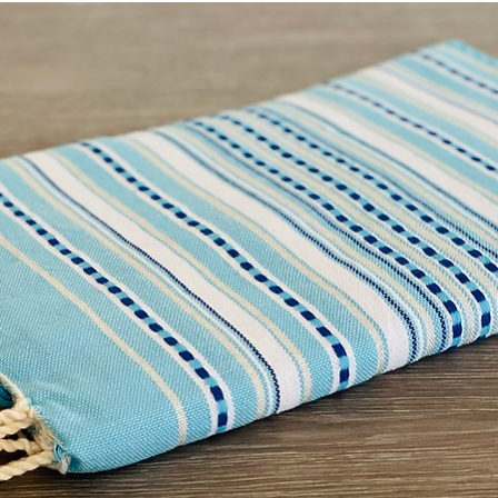 toalla de hammam color turquesa y azul by muxu from ibiza