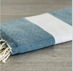 Fouta Toalla diamante Salinas azul-blanco 1mx2m