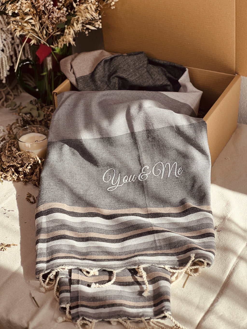 Fouta toalla Tradicional personalizada You & Me 1mx2m.