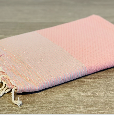 Fouta Toalla Portinatx Lux Rosa/plata 1mx2m