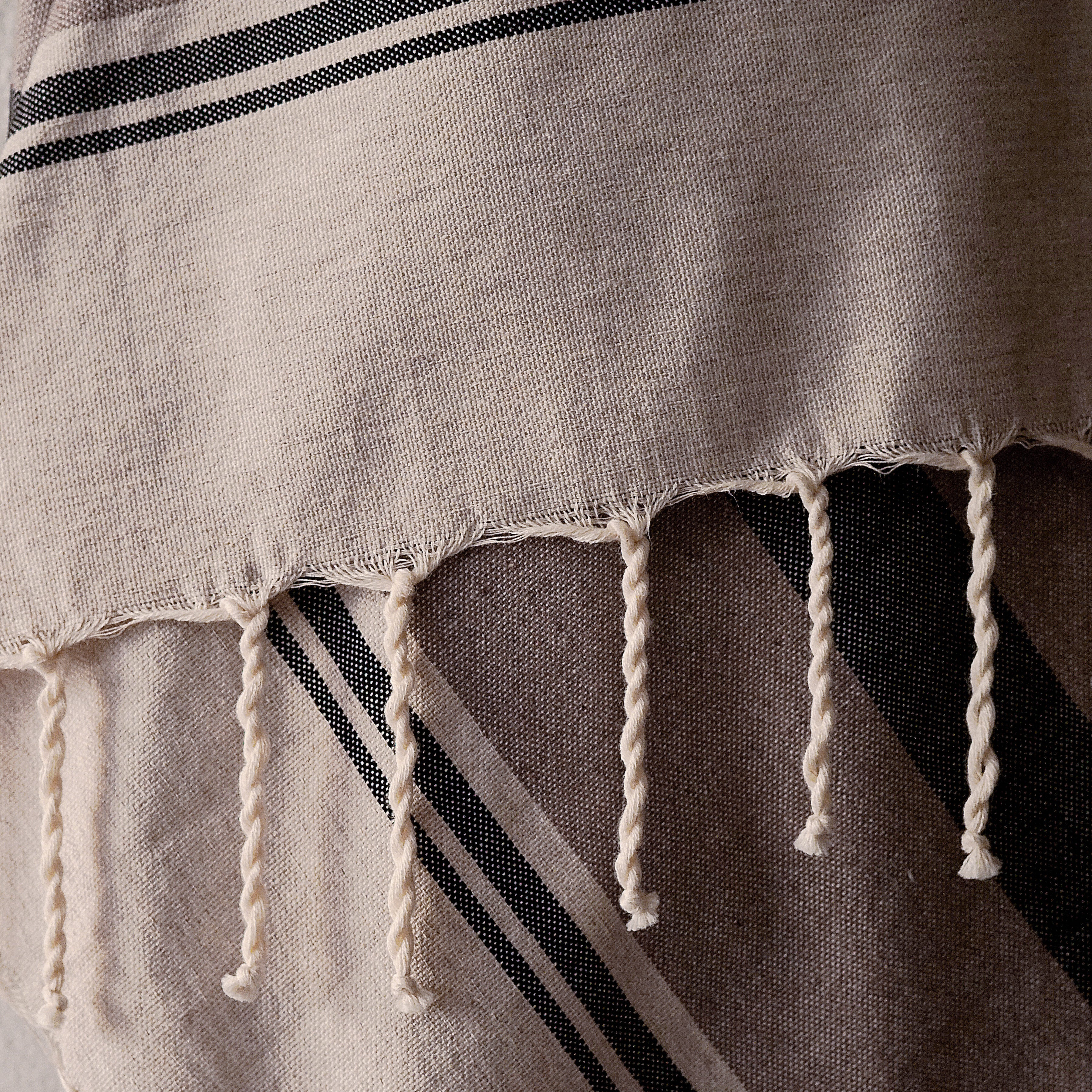 Fouta toalla Tradicional Es Codolar Marrones y Negro 1mx2m
