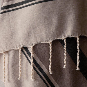 Fouta toalla Tradicional Es Codolar Marrones y Negro 1mx2m