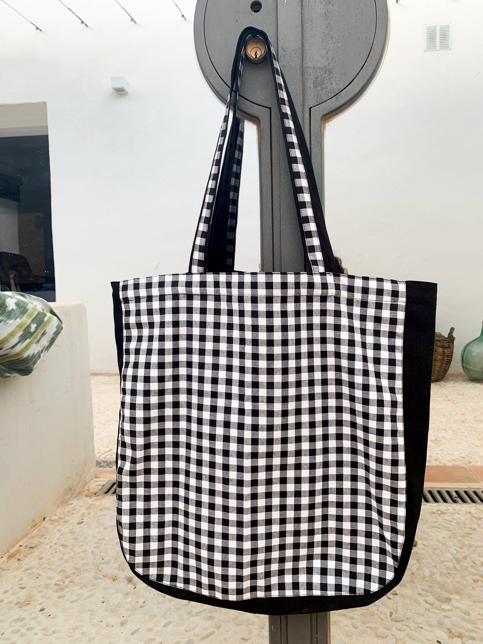 Bolso Tote de tela Vichy