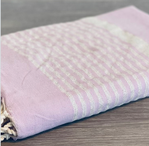 Fouta toalla Ibiza Lux Rayas Plata violeta 2mx2m