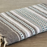 Fouta Toalla diamante Es Calò Lux gris 1mx2m