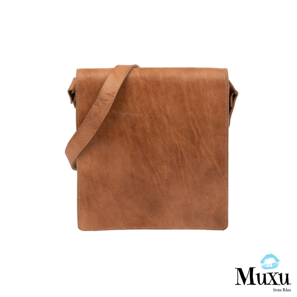 Bandolera de cuero Ori camel