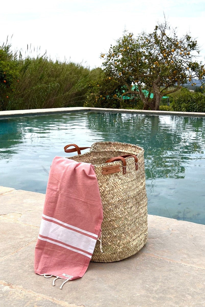 fouta tradicional color rosa palo 