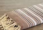 Fouta Toalla diamante Es Calò Lux taupe 1mx2m