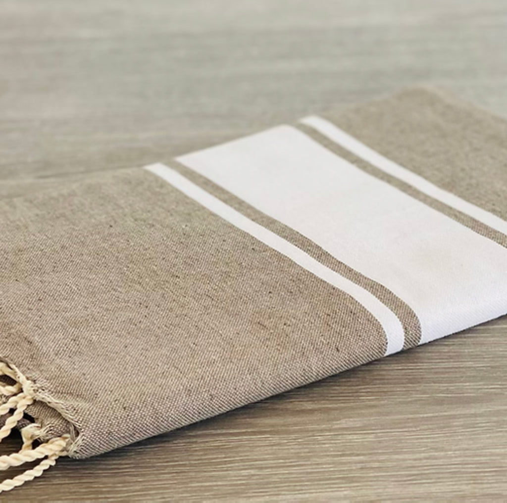 Fouta toalla Tradicional Taupe 1mx2m