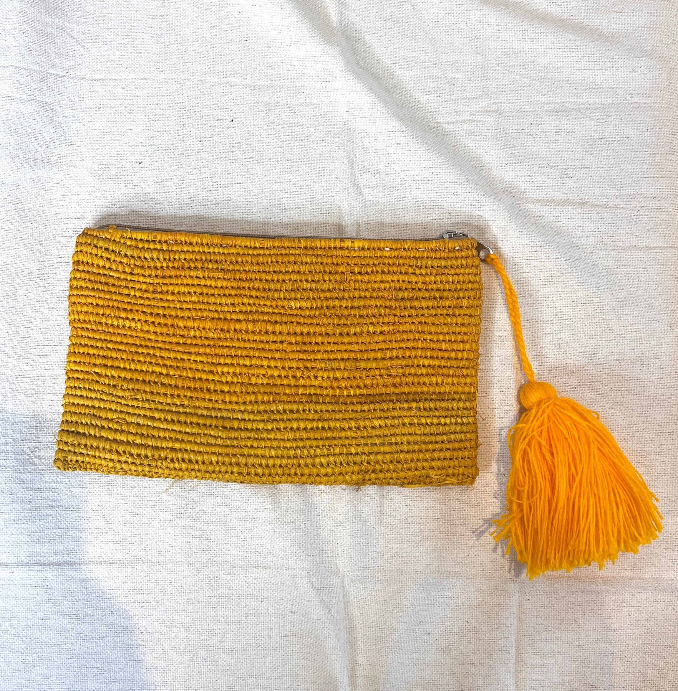 Bolso de mano de Rafia