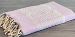 Fouta toalla Ibiza Lux Rayas Plata violeta 2mx2m
