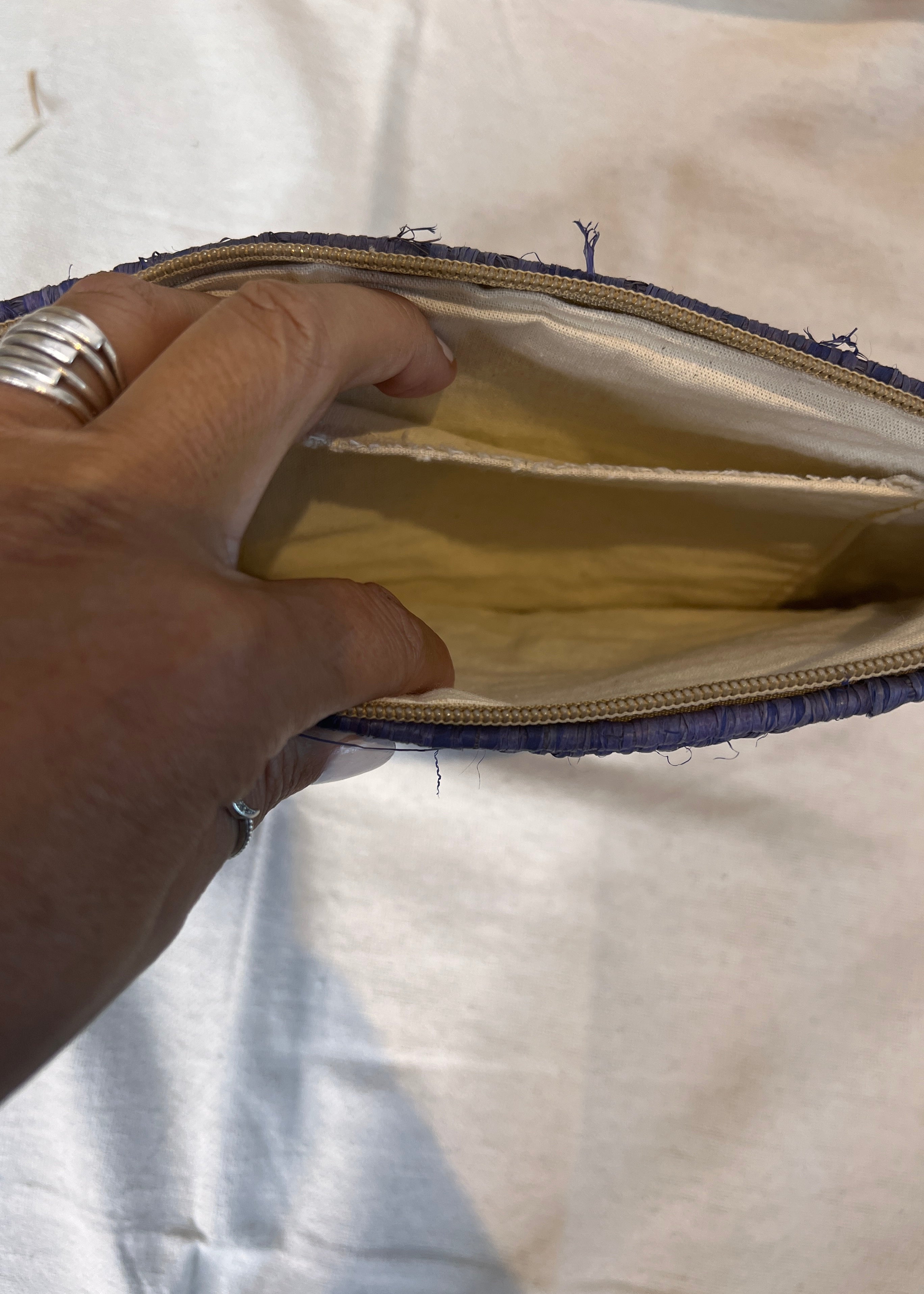 Bolso de mano de Rafia