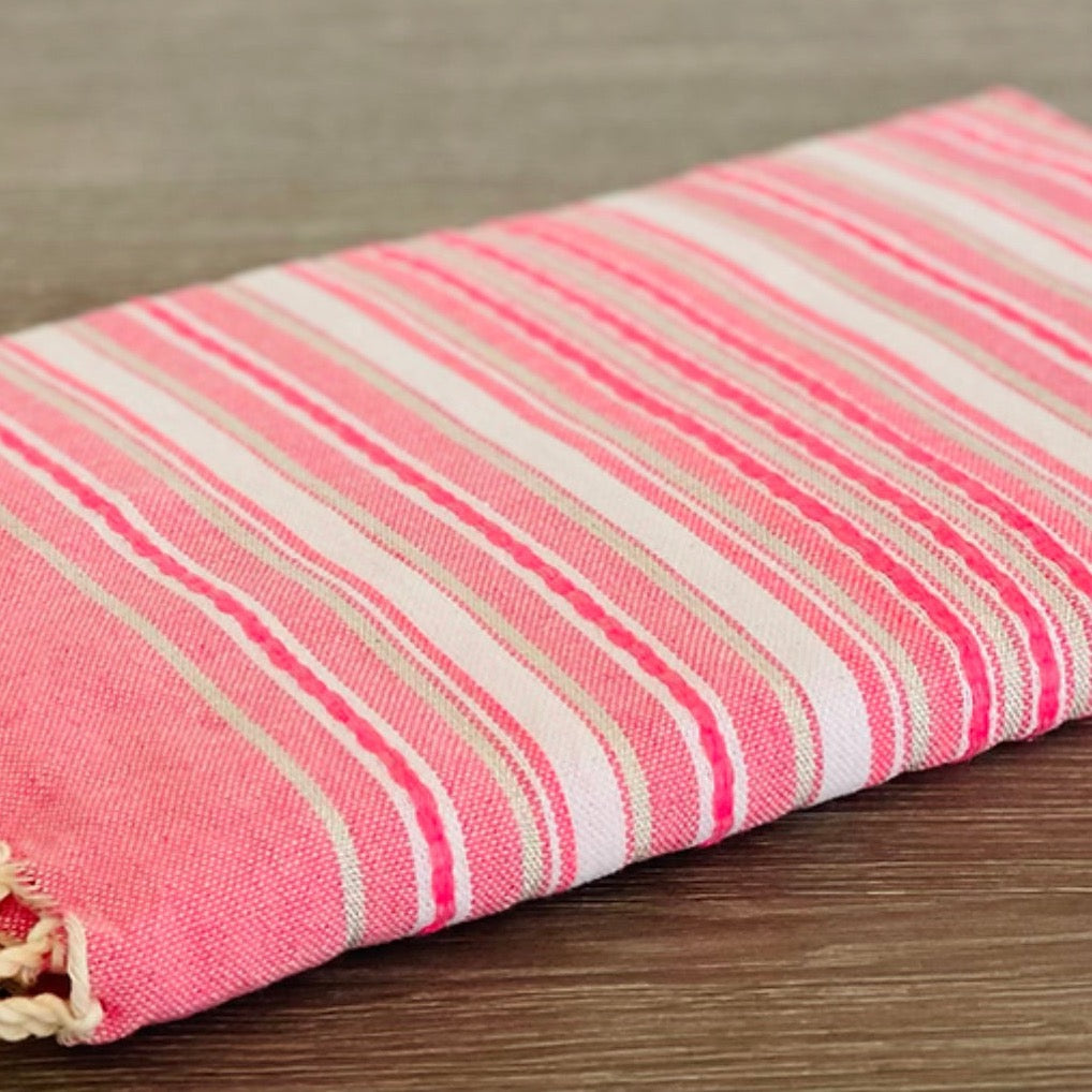 Fouta Toalla diamante Es Calò Lux rosa 1mx2m