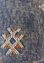 Cojín de seda de cactus azul