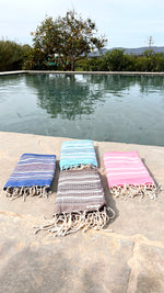 Fouta Toalla diamante Es Calò Lux rosa 1mx2m