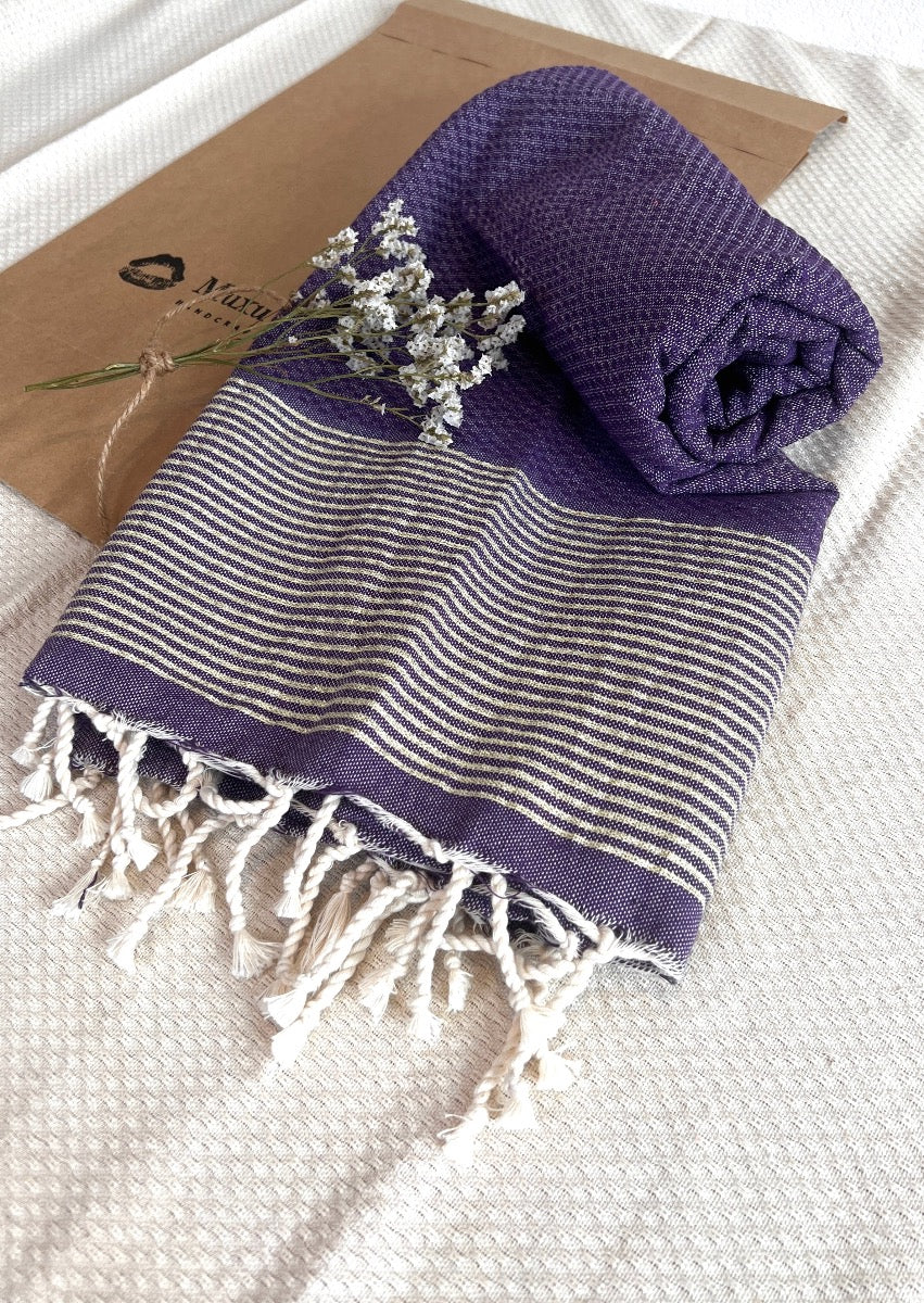 Fouta Toalla Portinatx Lux Violeta/dorado 1mx2m