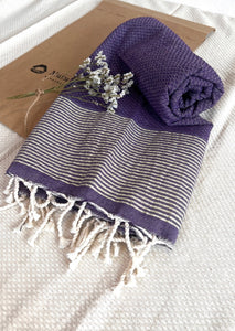 Fouta Toalla Portinatx Lux Violeta/dorado 1mx2m