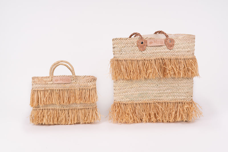 bolso de palma y rafia Naroa by muux from ibiza